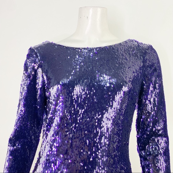 Dress The Population Fran Sequin Mini Dress Large - Picture 2 of 7